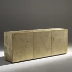 Buffet 3 portes avec 3 étagères intérieures en bois et MDF - Pesci Viadurini