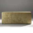 Buffet 3 portes avec 3 étagères intérieures en bois et MDF - Pesci Viadurini