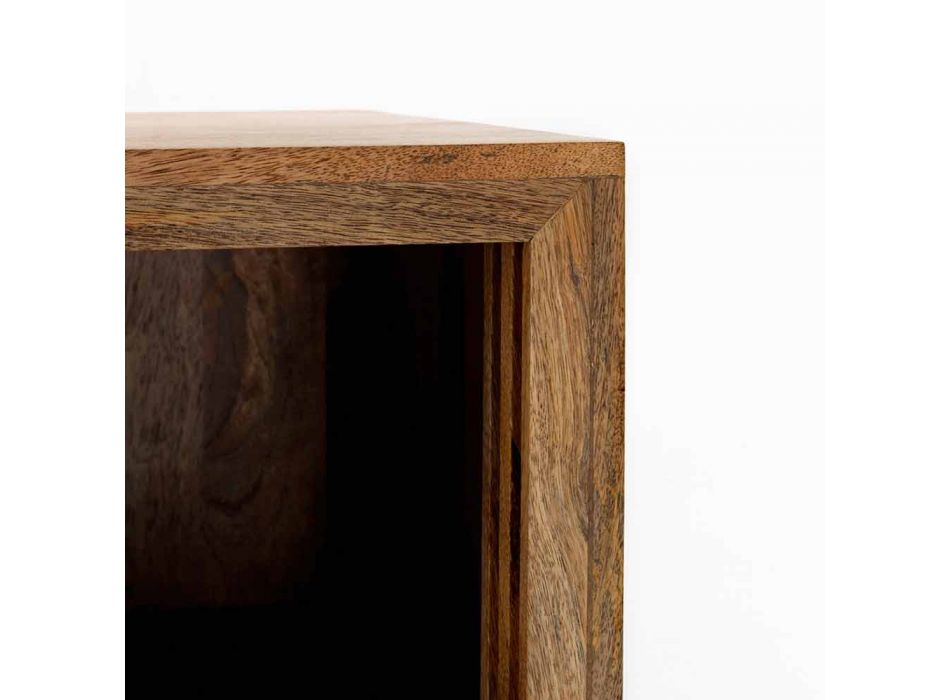 Buffet avec deux portes coulissantes design en bois de manguier, Cepagatti Viadurini