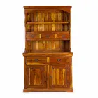 Buffet haut de style classique avec structure en bois d'acacia massif - Umami Viadurini