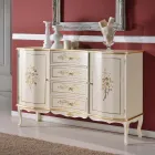 Buffet en bois classique 2 portes et 4 tiroirs Made in Italy - Windsor Viadurini