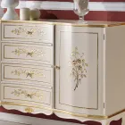 Buffet en bois classique 2 portes et 4 tiroirs Made in Italy - Windsor Viadurini