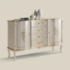 Buffet en bois classique 2 portes et 4 tiroirs Made in Italy - Windsor Viadurini