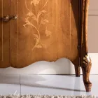 Buffet en bois de salon classique avec incrustations Made in Italy - Ottaviano Viadurini