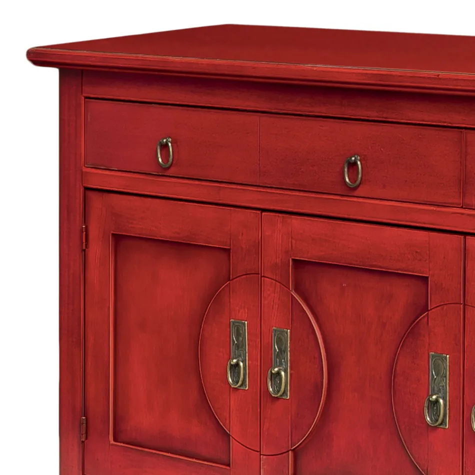 Buffet avec 3 portes et 3 tiroirs en différentes finitions Made in Italy - Ganesha Viadurini