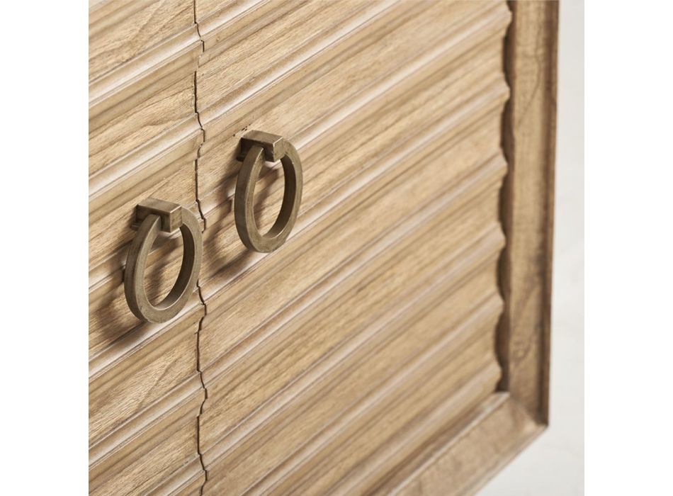 Buffet avec 4 portes Structure en bois Mindi et finition naturelle - Fuen Viadurini