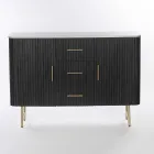 Buffet avec plateau en marbre et structure en bois de manguier - Fisherman Viadurini
