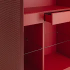 Buffet de salon à 2 portes, finition diamant, fabriqué en Italie - Sagittario Viadurini