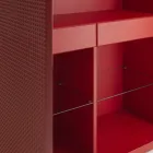 Buffet de salon à 2 portes, finition diamant, fabriqué en Italie - Sagittario Viadurini