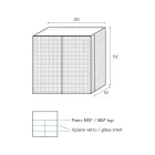 Buffet de salon à 2 portes, finition diamant, fabriqué en Italie - Sagittario Viadurini