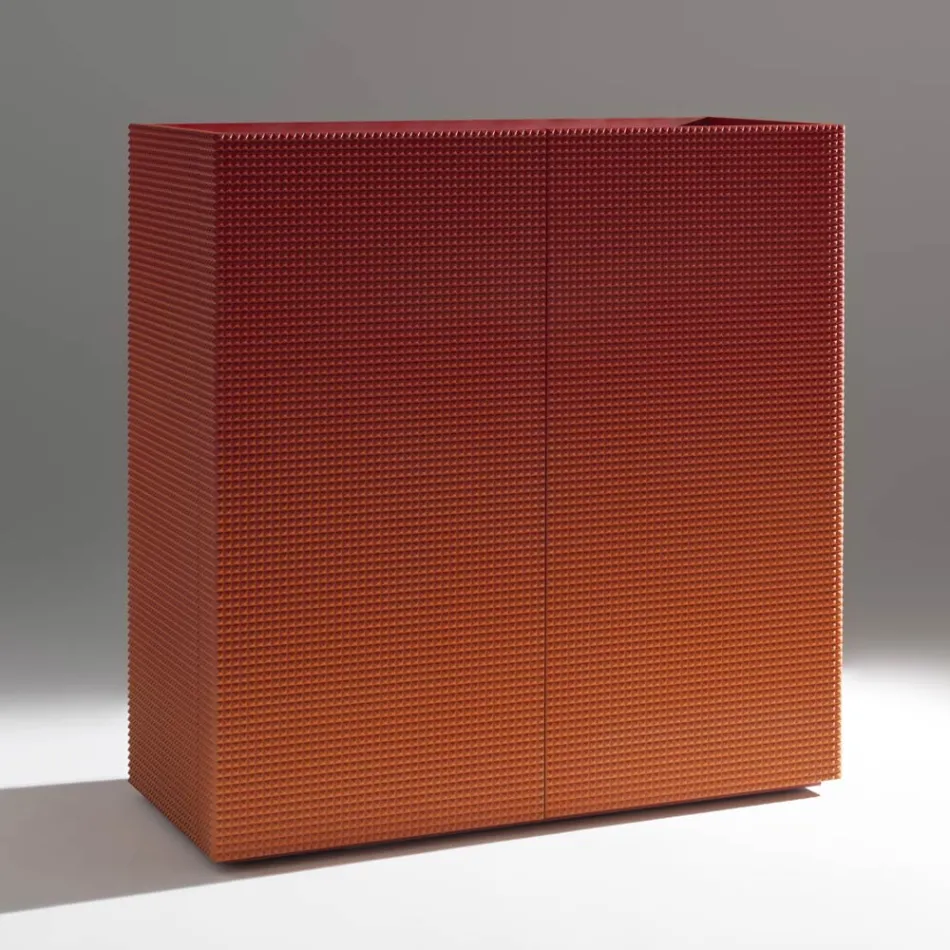 Buffet de salon à 2 portes, finition diamant, fabriqué en Italie - Sagittario Viadurini