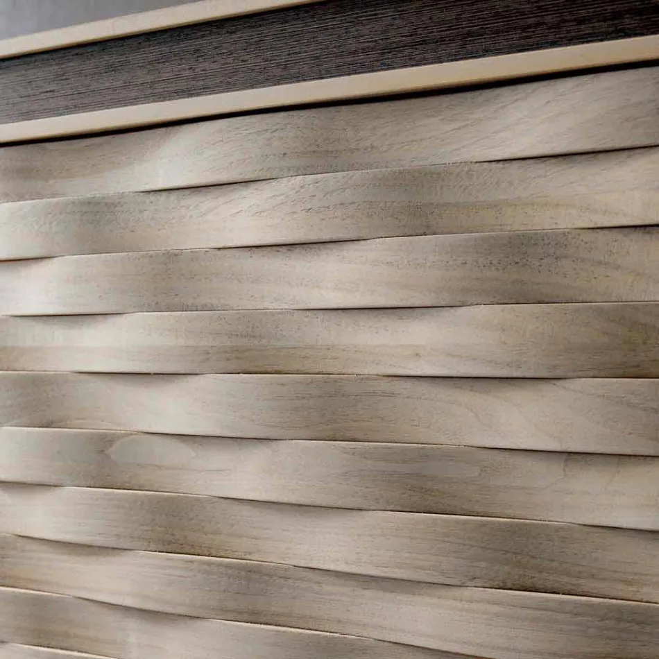 Buffet design moderne en bois massif, L192 x P 50 cm, Teresa Viadurini