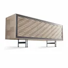 Buffet design moderne en bois massif, L192 x P 50 cm, Teresa Viadurini