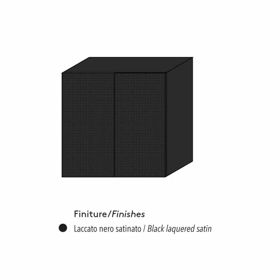 conception Buffet avec 2 portes modèle blanc, noir ou or Flora Viadurini