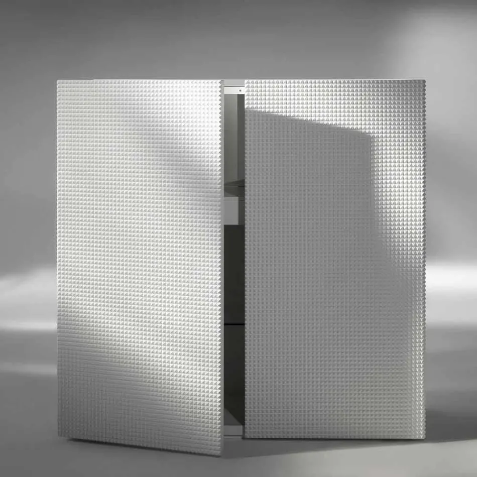 conception Buffet avec 2 portes modèle blanc, noir ou or Flora Viadurini