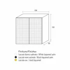 conception Buffet avec 2 portes modèle blanc, noir ou or Flora Viadurini