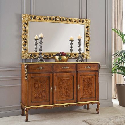 Buffet en bois de luxe avec portes et tiroirs Made in Italy - Cheverny Viadurini