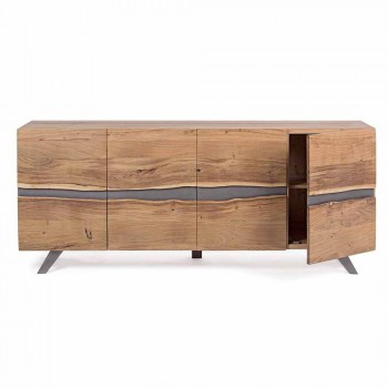 Buffet en bois et acier peint Design moderne Homemotion - Silvia