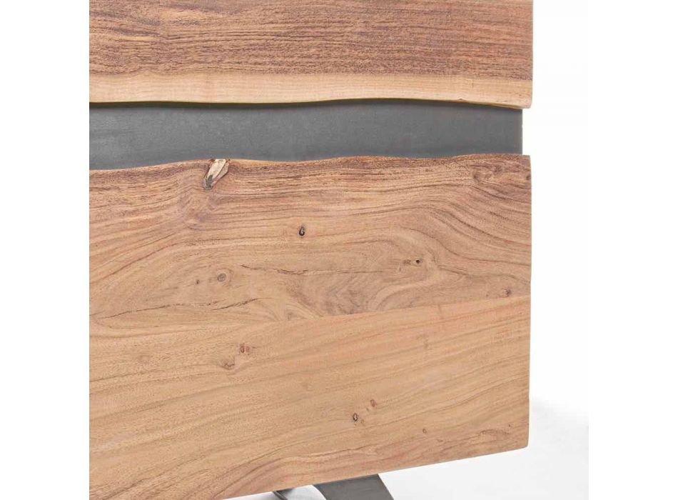 Buffet en bois et acier peint Design moderne Homemotion - Silvia