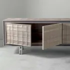 Buffet design moderne avec 3 portes en bois massif Anna Viadurini