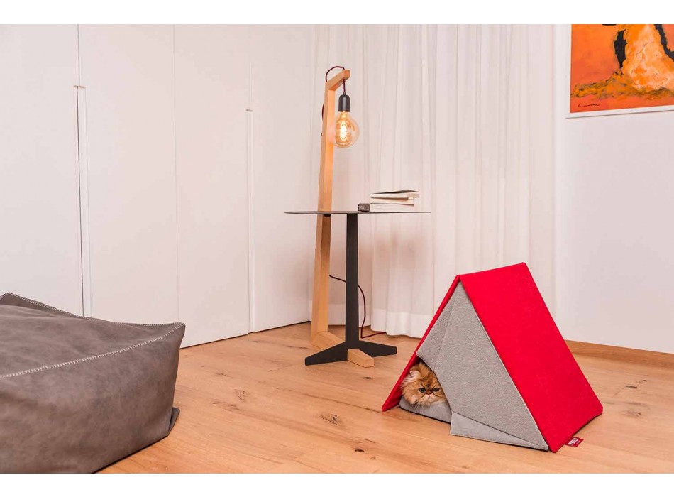 Chenil pour chiens et chats en forme de tente amovible Made in Italy - Little House Viadurini