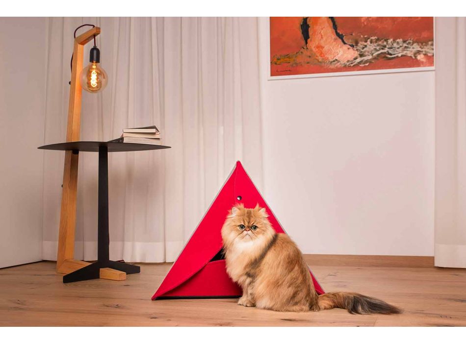 Chenil pour chiens et chats avec housse amovible Made in Italy - Pyramid Viadurini