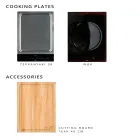 Cuisine d'extérieur 141x70x93 cm en teck massif et aluminium - Stilosa Viadurini