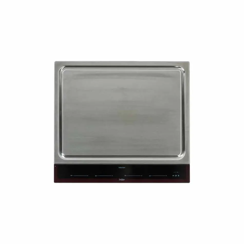 Cuisine de jardin extérieure moderne sur roues en bois et acier - Buoncalliope Viadurini