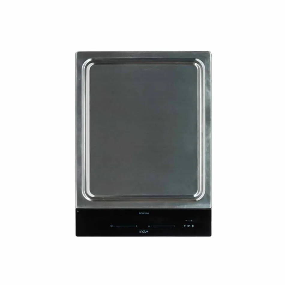 Cuisine moderne sur roulettes pour jardin extérieur en bois et acier - Calliope Viadurini