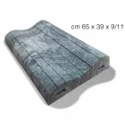 Coussin Double Wave en Memory Xform de 11 cm de hauteur Fabriqué en Italie - Bouclé Viadurini