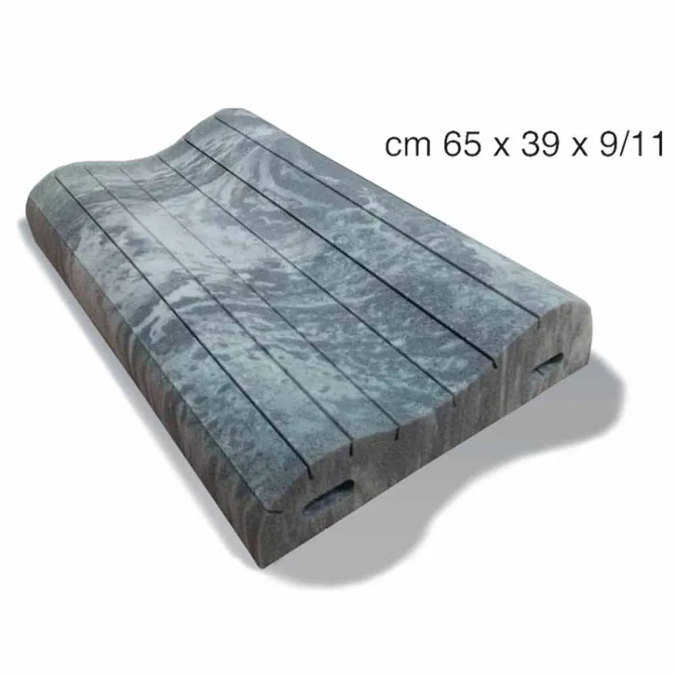 Coussin Double Wave en Memory Xform de 11 cm de hauteur Fabriqué en Italie - Bouclé Viadurini