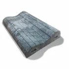 Coussin Double Wave en Memory Xform de 11 cm de hauteur Fabriqué en Italie - Bouclé Viadurini