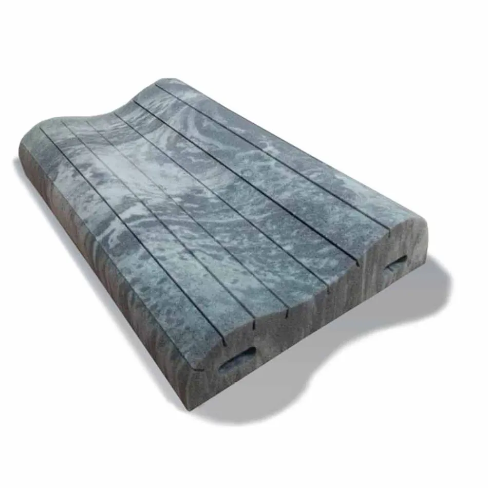 Coussin Double Wave en Memory Xform de 11 cm de hauteur Fabriqué en Italie - Bouclé Viadurini