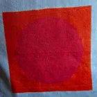 Coussin en chanvre peint à la main Pièce unique Art italien - Marques Viadurini