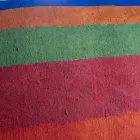 Coussin en chanvre peint à la main Pièce unique Art italien - Marques Viadurini