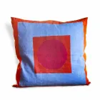 Coussin en chanvre peint à la main Pièce unique Art italien - Marques Viadurini