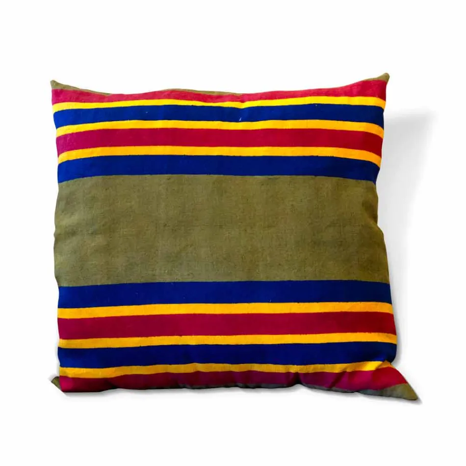 Pièce unique de coussin artistique italien peint à la main - Marques Viadurini