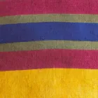 Coussin en chanvre italien peint à la main - Marques Viadurini