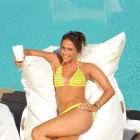 Coussin Nuage de détente en plein air faux cuir blanc nautique Trona Viadurini