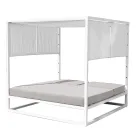 Lit de jour extérieur avec structure en aluminium blanc inclinable - Jurica Viadurini