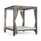 Méridienne d'extérieur en textilène et aluminium avec dossiers inclinables - Anastasia Viadurini