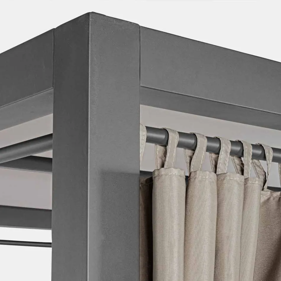 Méridienne d'extérieur en textilène et aluminium avec dossiers inclinables - Anastasia Viadurini