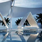 Méridienne de jardin de luxe en aluminium et tissu - Frame Vineyard par Vondom Viadurini