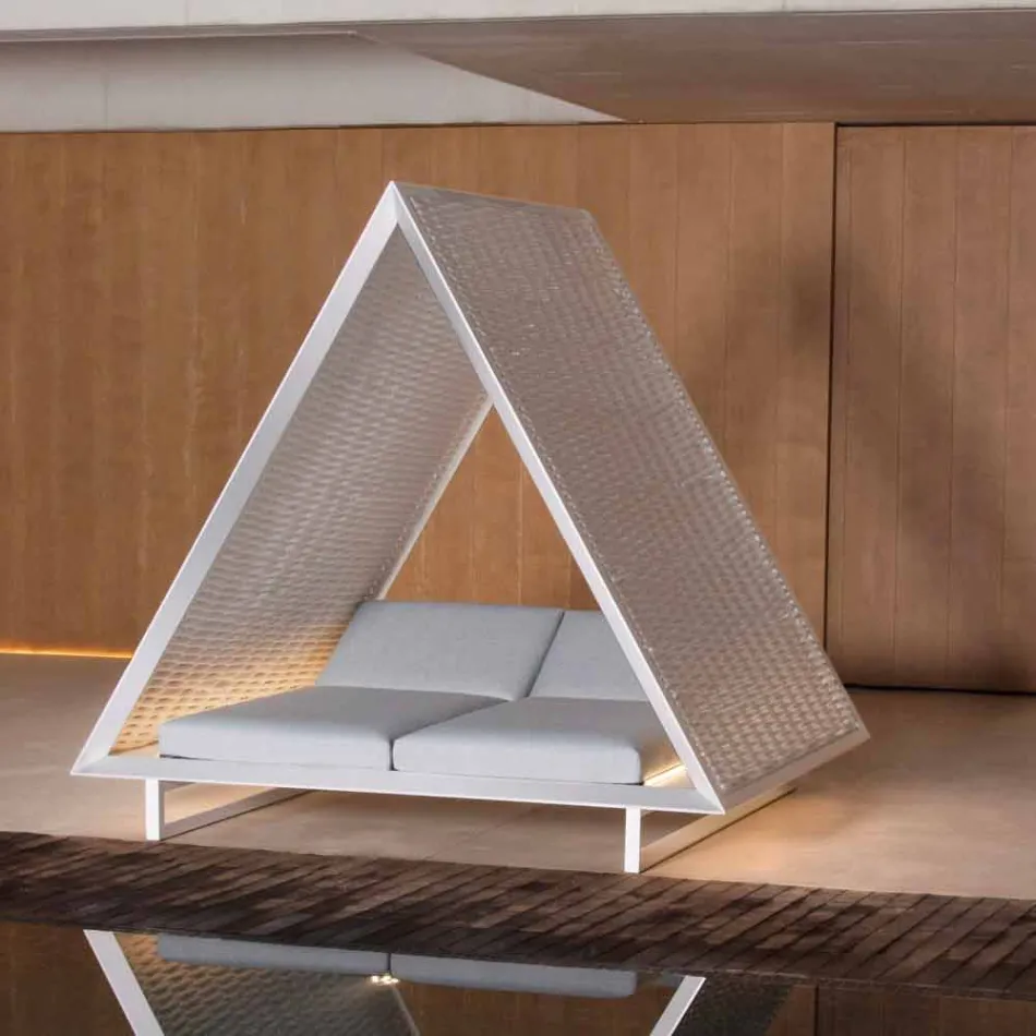 Méridienne de jardin de luxe en aluminium et tissu - Frame Vineyard par Vondom Viadurini