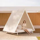 Méridienne d'extérieur en aluminium et tissu design de luxe - Frame Vineyard par Vondom Viadurini