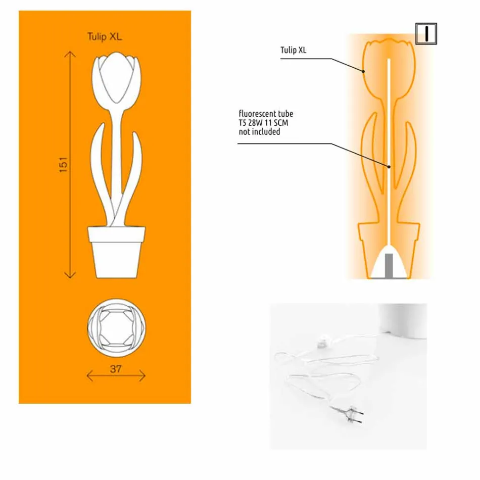 Décoration lumineuse pour intérieur de design moderne - Tulipe par Myyour Viadurini