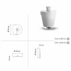 Décoration de meubles de jardin lumineux au design moderne - Tulipe par Myyour Viadurini