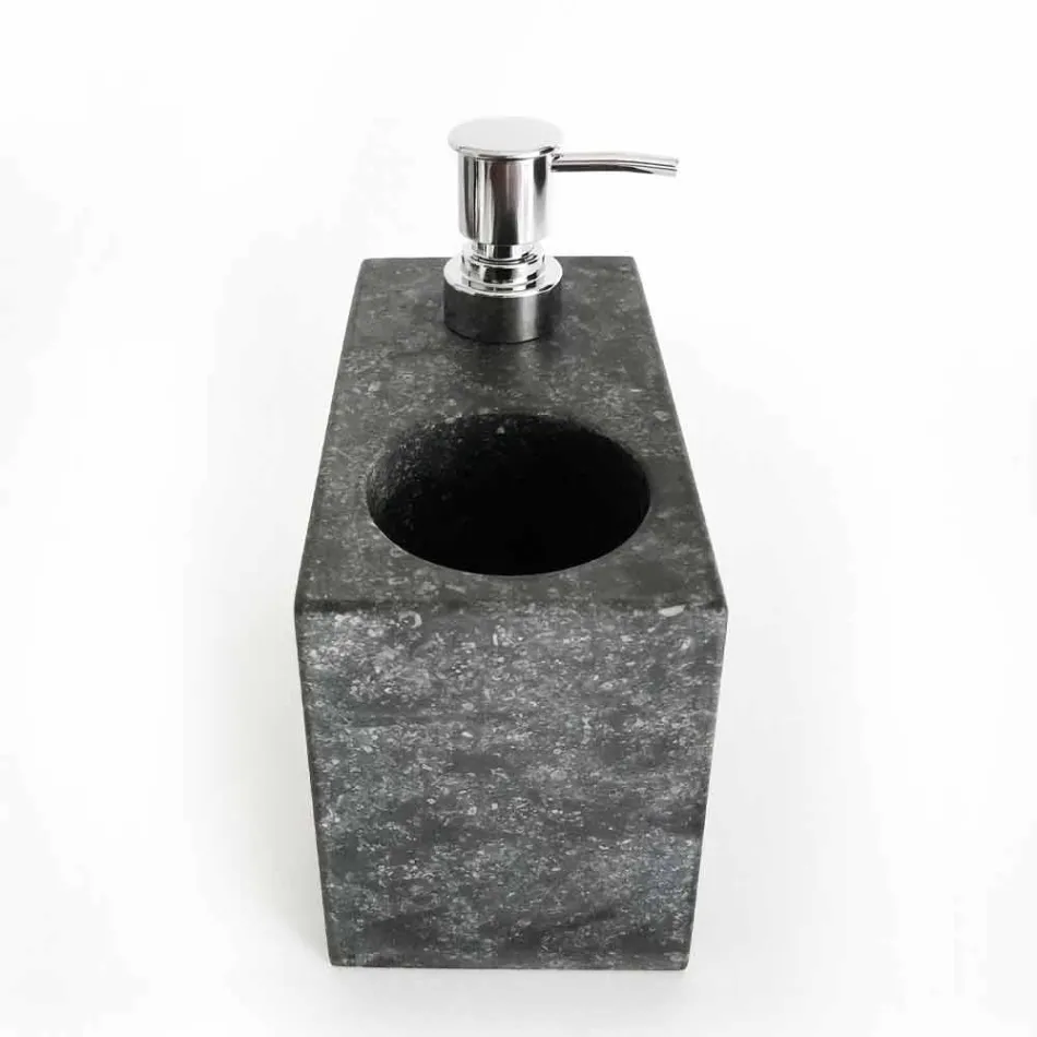 Distributeur de savon liquide avec verre marbré Fabriqué en Italie - Clik Viadurini