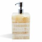 Distributeur de savon liquide pour salle de bain design carré en marbre Portoro - Maelissa Viadurini