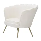 Canapé 2 Places Moderne en Velours avec Pieds en Fer Doré - Annina Viadurini